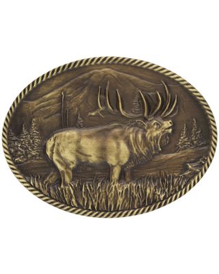 Montana Silversmiths Wild Elk Belt Buckle
