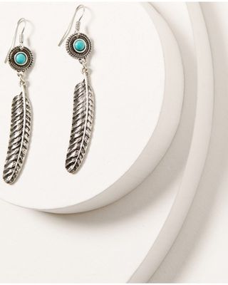 Shyanne Women's Silver & Turquoise Beaded Leaf Concho Jewelry Set