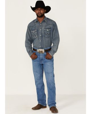 Blue Ranchwear Men's Bronc Rider Light Medium Wash Rigid Regular Straight Jeans