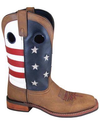 Smoky Mountain Men's Stars and Stripes Western Boots - Broad Square Toe