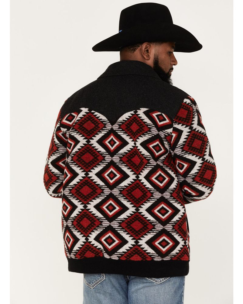 Powder River Outfitters Men's Full-Zip Southwestern Print Wool Coat
