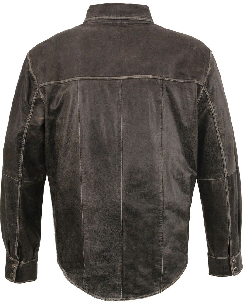 Milwaukee Leather Men's Lightweight Leather Shirt