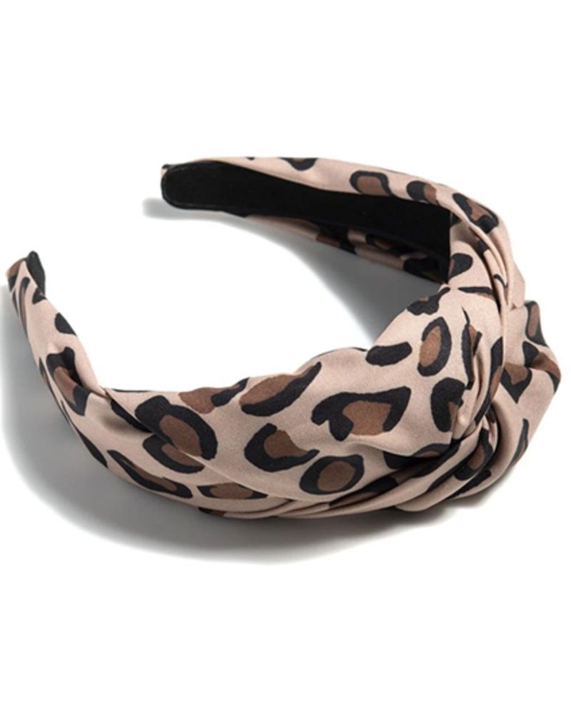 Shiraleah Women's Coffee-Colored Knotted Leopard Headband