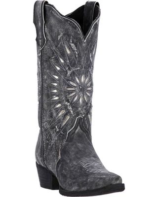 Laredo Women's Silver Starburst Western Boots - Snip Toe