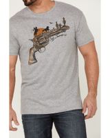 Cody James Men's Gun Scene Graphic Charcoal T-Shirt