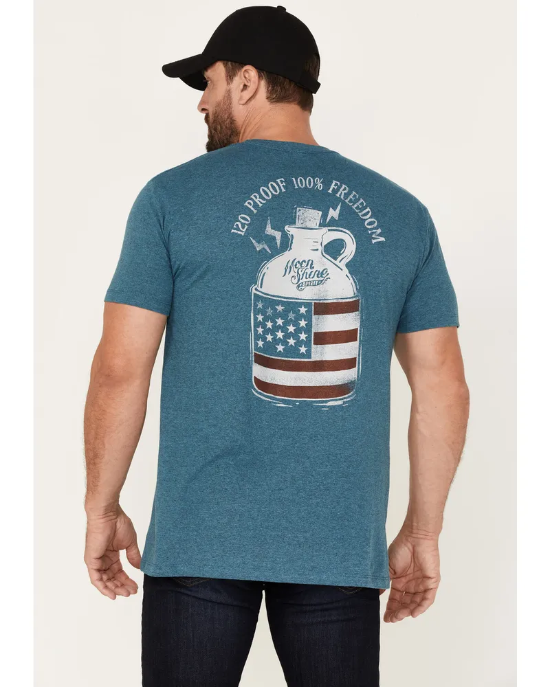Moonshine Spirit Men's Freedom Proof Short Sleeve Graphic T-Shirt