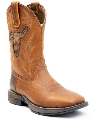 Brothers & Sons Men's Skull Western Performance Boots - Broad Square Toe