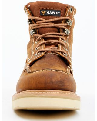 Hawx Men's Tan Wedge Work Boots - Soft Toe