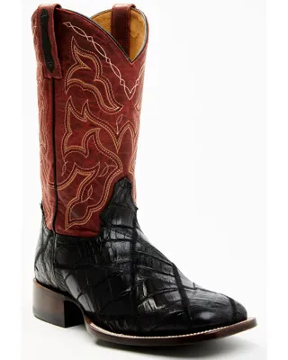 Men's Cody James Exotic Caiman Tail Western Boots - Broad Square Toe