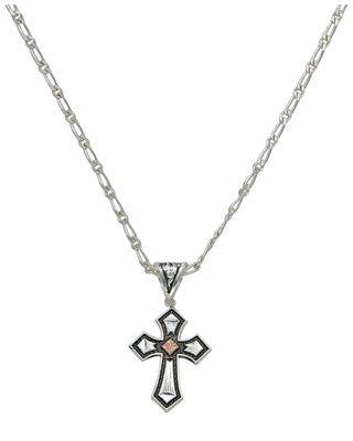 Montana Silversmiths Antique Silver Cross Necklace