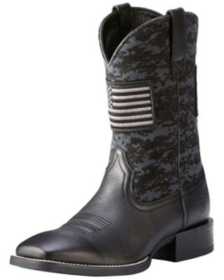 Ariat Men's Camo Sport Patriot Western Performance Boots - Broad Square Toe