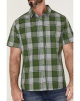 Brothers & Sons Men's Performance Plaid Short Sleeve Button-Down Western Shirt