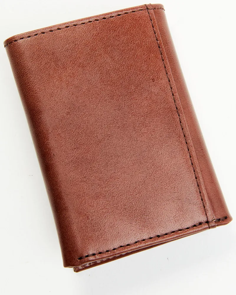 Cody James Men's Hair-On Concho Trifold Leather Wallet