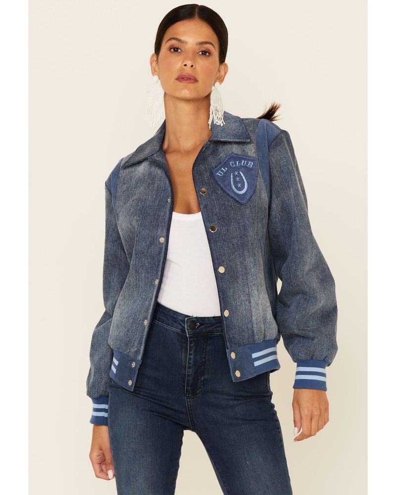 Maverick Jean Jacket - Snap-Front Denim-Style Leather Jacket