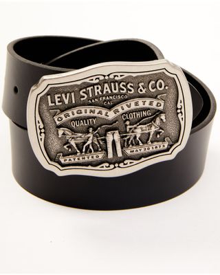 Levi's Men's Black Novelty Buckle Belt