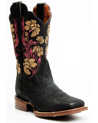 Dan Post Women's Asteria Floral Western Performance Boots - Broad Square Toe