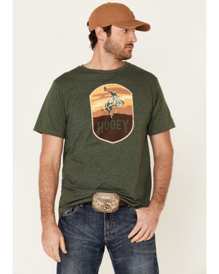 HOOey Men's Olive Cheyenne Logo Short Sleeve T-Shirt