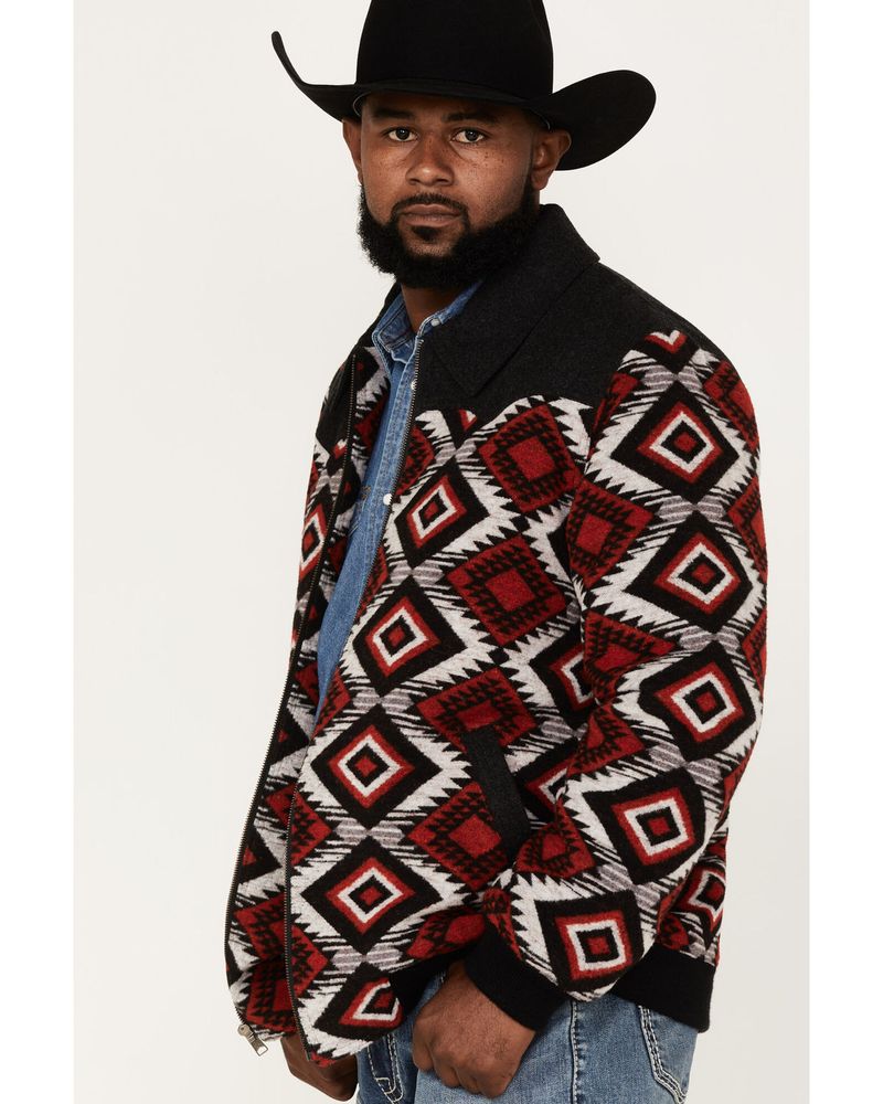 Powder River Outfitters Men's Full-Zip Southwestern Print Wool Coat