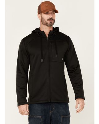 Hawx Men's Merrick Grid Back Zip-Front Fleece Hooded Work Jacket