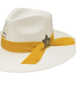 Charlie 1 Horse Women's Natural Long Star Love Western Straw Hat