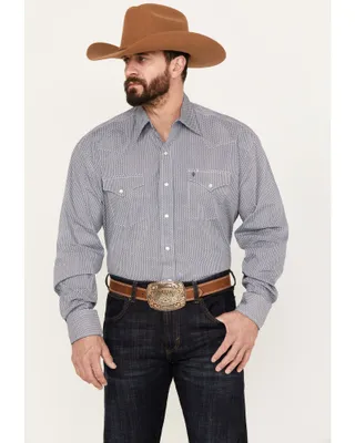 Stetson Men's Geo Print Long Sleeve Western Pearl Snap Shirt