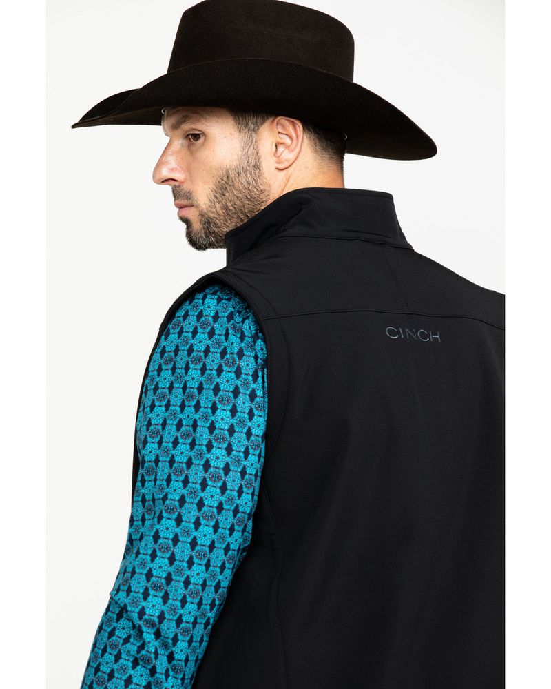 Cinch Men's Solid Bonded Softshell Zip Vest