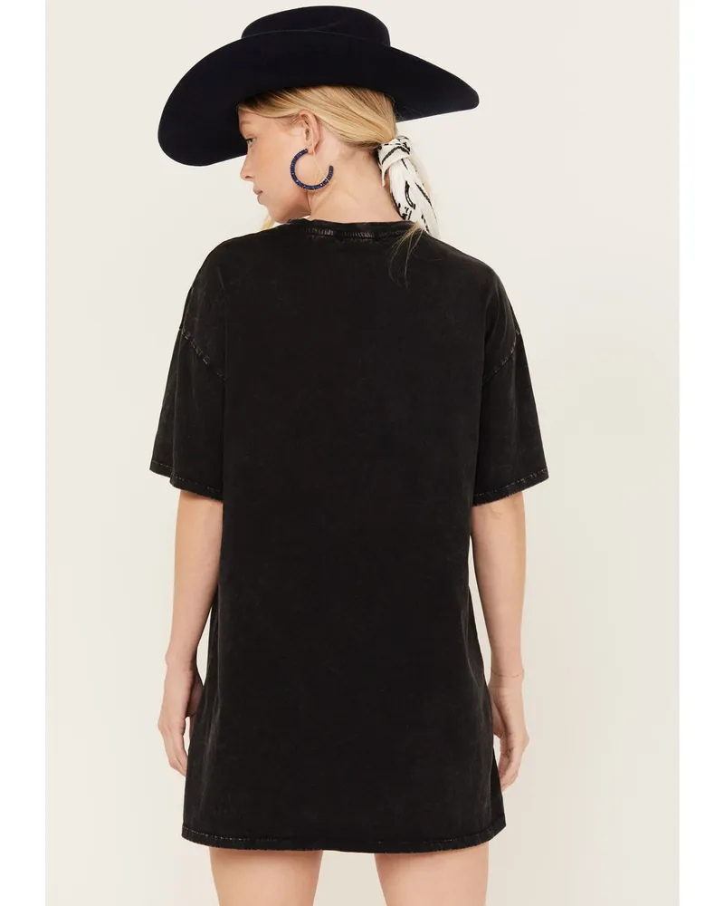 Rock & Roll Denim Women's Oversized Short Sleeve Graphic Tee Dress