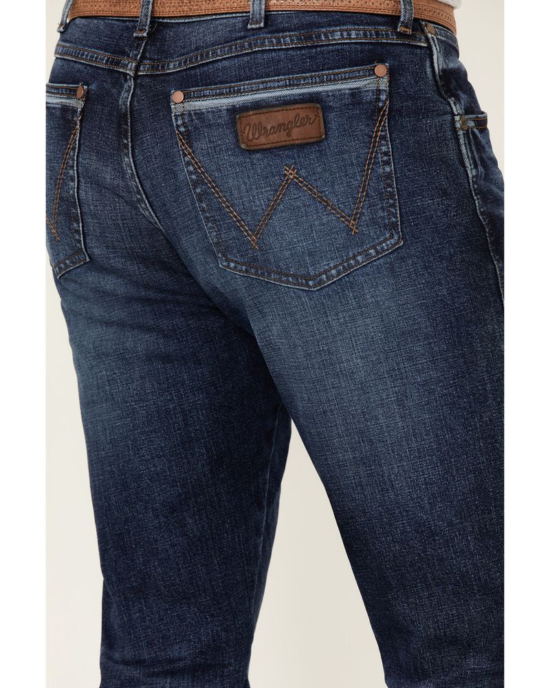Wrangler Retro Men's Eastbrook Dark Wash Stretch Slim Bootcut Jeans