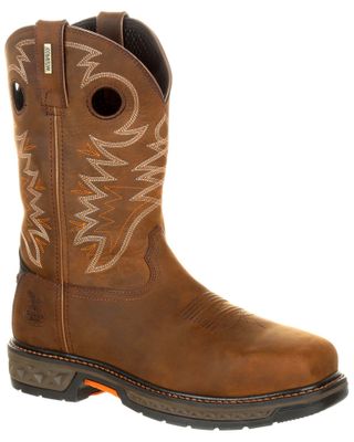 Georgia Boot Men's Carbo-Tec LT Waterproof Western Work Boots - Alloy Toe