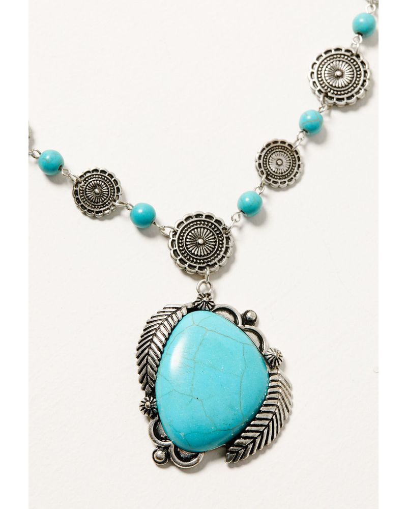 Shyanne Women's Canyon Sunset Concho Turquoise Necklace