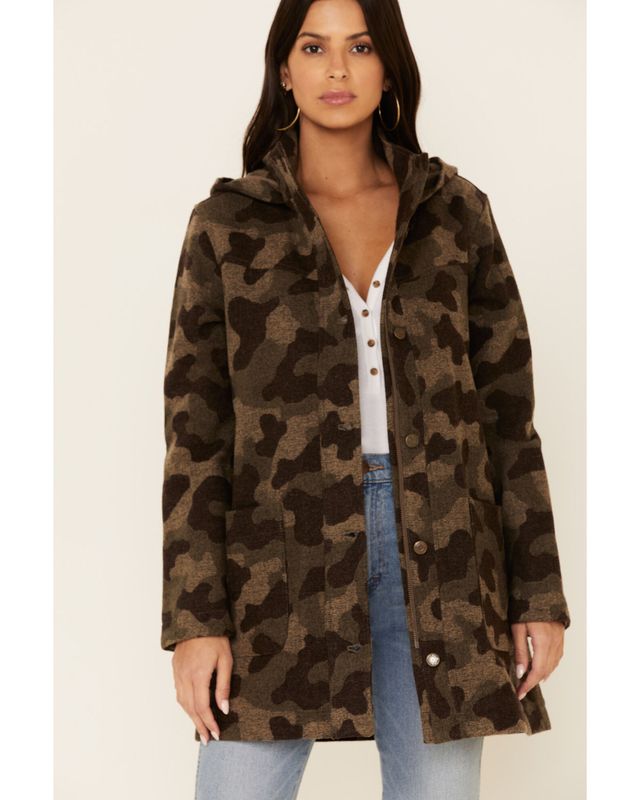 Pendleton Women's Multi Camo Wool Hooded Parka Jacket | Alexandria Mall