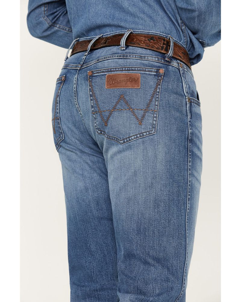 Wrangler Retro Men's Llano Light Medium Wash Stretch Slim Bootcut Jeans