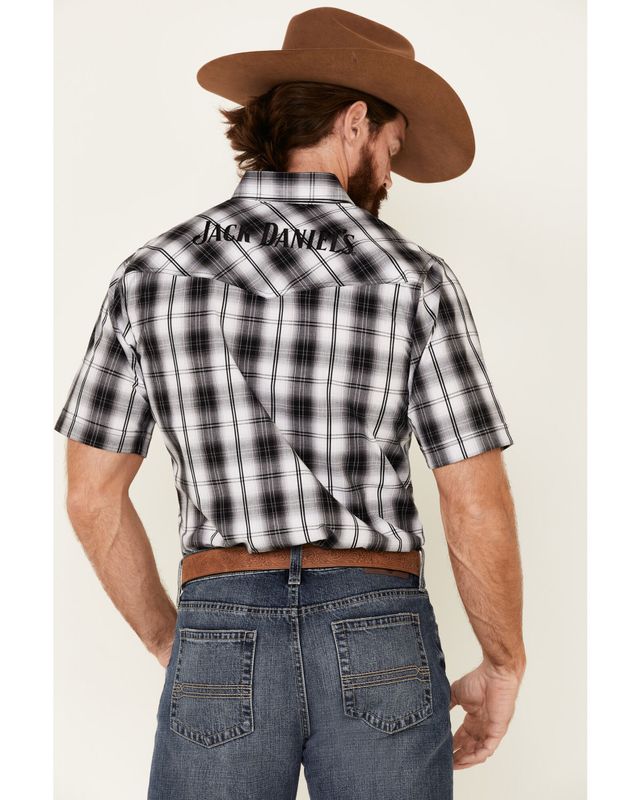 Jack Daniel's Men's Plaid Print Short Sleeve Western Shirt | Alexandria Mall