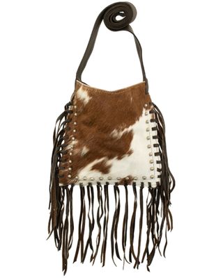 American West Women's Hair-On Pony Fringe Handbag