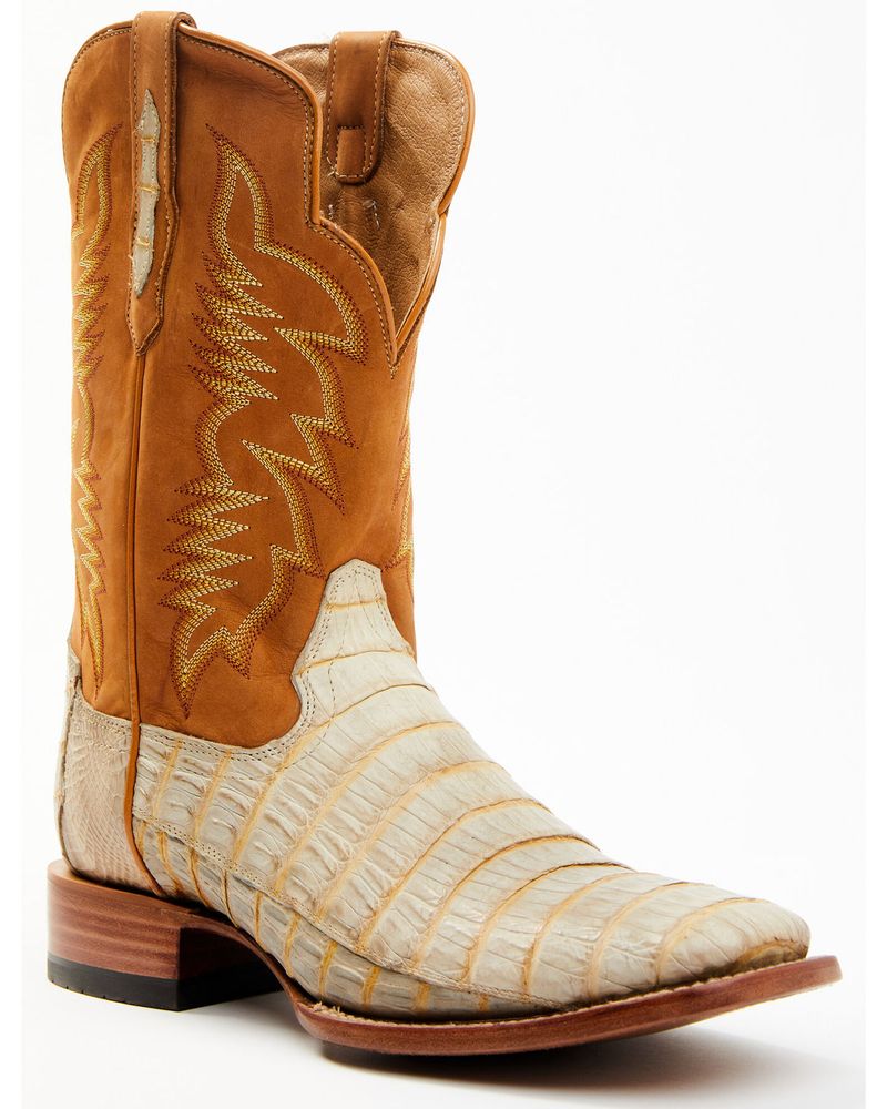 Cody James Men's Caiman Embroidered Exotic Boots - Broad Square Toe