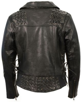 Milwaukee Leather Women's Lightweight Lace To Motorcycle Jacket
