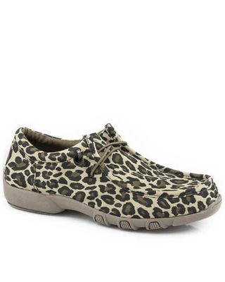 Roper Women's Chillin' Leopard Casual Shoes - Moc Toe