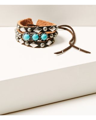 Idyllwind Women's Studs & Gems Leather Bracelet