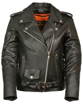 Milwaukee Leather Women's Full Length Side Lace Motorcycle Jacket