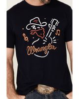 Wrangler Men's Navy Neon Cowboy Graphic Short Sleeve T-Shirt
