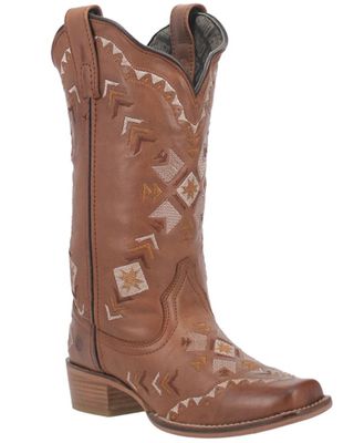 Dingo Women's Mesa Southwestern Embroidered Leather Western Boot - Square Toe