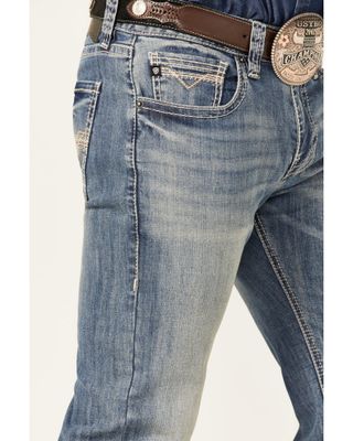 Rock & Roll Denim Men's Pistol Light Wash Reflex Stretch Stackable Bootcut Jeans
