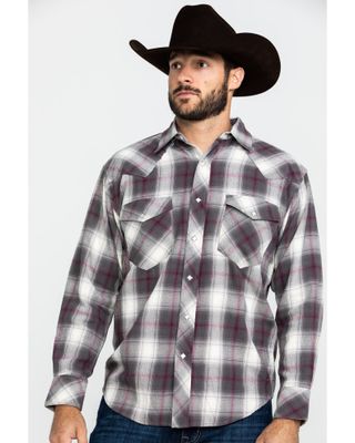 Resistol Men's Brazos Ombre Large Plaid Long Sleeve Western Shirt