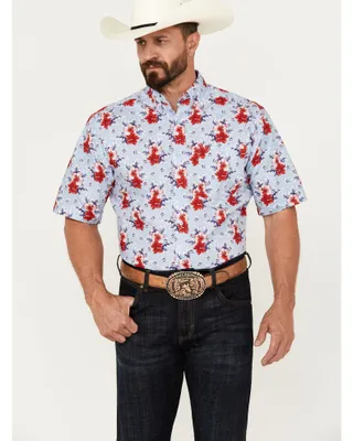 Ariat Men's Jeremiah Floral Print Short Sleeve Button-Down Western Shirt - Tall
