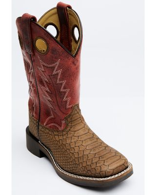 Cody James Boys' Reptile Print Western Boots - Broad Square Toe