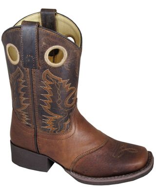 Smoky Mountain Boys' Luke Leather Western Boots - Square Toe