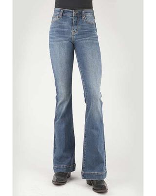 Stetson Women's 921 Light Wash High Rise Plain Pocket Flare Jean