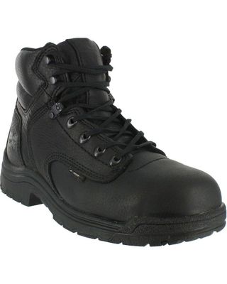 Timberland Men's Black Titan 6" Work Boots - Alloy Toe