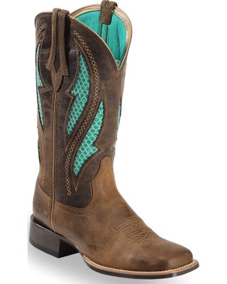 Ariat Women's VentTEK Ultra Quickdraw Western Performance Boots - Broad Square Toe