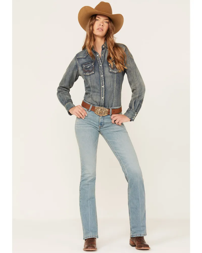 Wrangler Retro Women's Medium Wash Mid Rise Madelyn Bootcut Jeans |  Alexandria Mall
